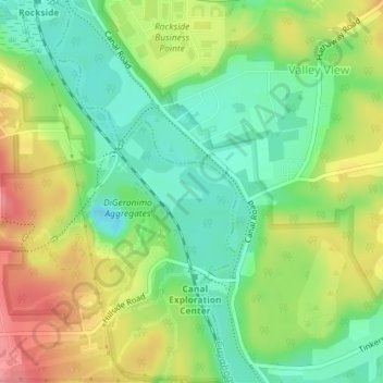 Cuyahoga Valley National Park topographic map, elevation, terrain