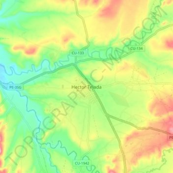 Hector Tejada topographic map, elevation, terrain