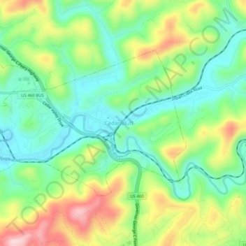 Indian topographic map, elevation, terrain