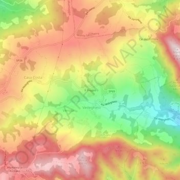 Il Poggio topographic map, elevation, terrain