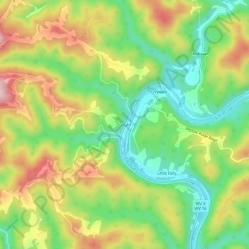 Gould topographic map, elevation, terrain