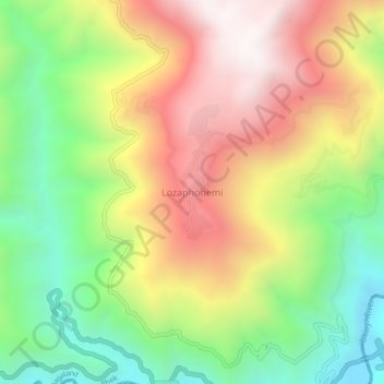 Lozaphohemi topographic map, elevation, terrain