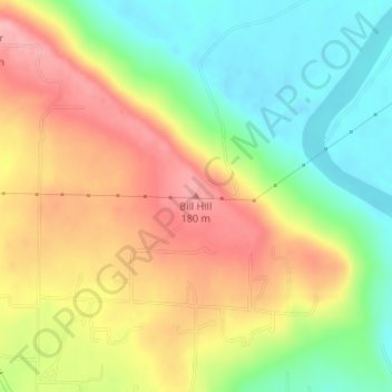 Bill Hill topographic map, elevation, terrain
