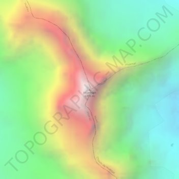 Huantsan topographic map, elevation, terrain