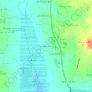 Shankanipura topographic map, elevation, terrain