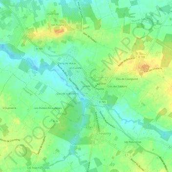 La Ville topographic map, elevation, terrain