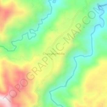 Chuquibambilla topographic map, elevation, terrain
