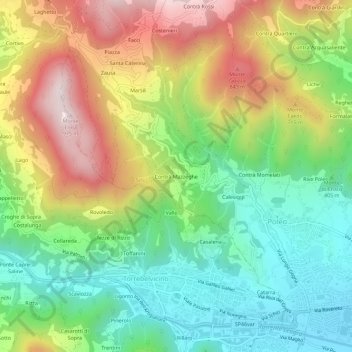 Contrà Mazzeghe topographic map, elevation, terrain