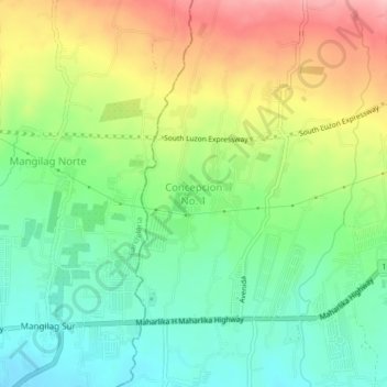 Concepcion No. 1 topographic map, elevation, terrain