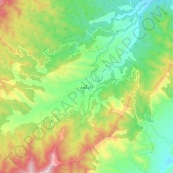 Kaniguram topographic map, elevation, terrain