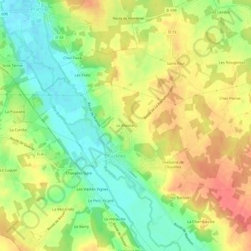Le Plantier topographic map, elevation, terrain