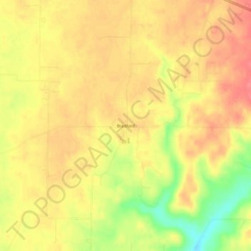 Bradford topographic map, elevation, terrain