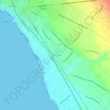 Casabianca topographic map, elevation, terrain