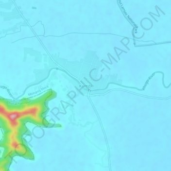Kumbi topographic map, elevation, terrain