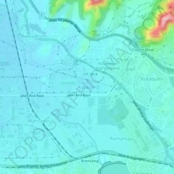Kotasari topographic map, elevation, terrain