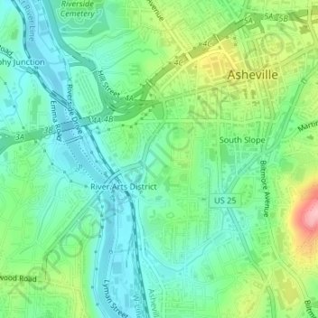Aston Park topographic map, elevation, terrain