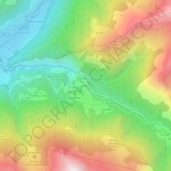 Le Cernay topographic map, elevation, terrain