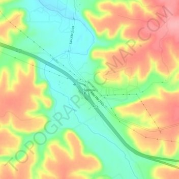 Segovia topographic map, elevation, terrain