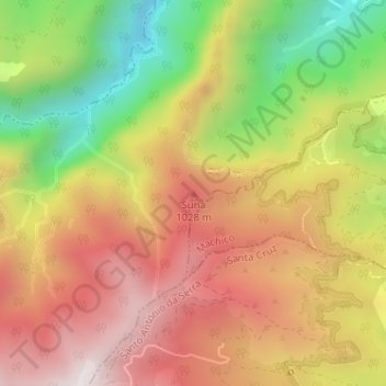 Suna topographic map, elevation, terrain