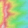 Yatsugatake Mountains topographic map, elevation, terrain