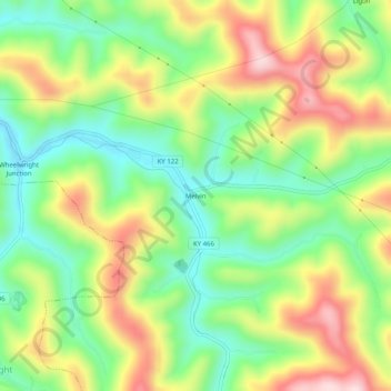 Melvin topographic map, elevation, terrain