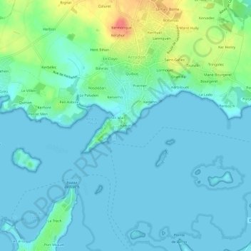 Kerrat topographic map, elevation, terrain