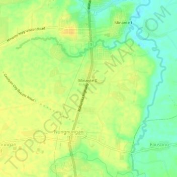 Minante topographic map, elevation, terrain
