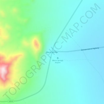 Warm Springs topographic map, elevation, terrain