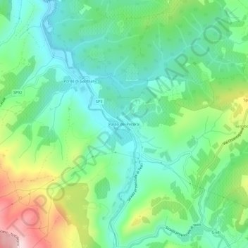 Passo dei Pecorai topographic map, elevation, terrain