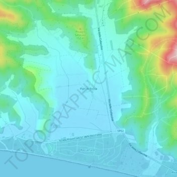 Pian di Rocca topographic map, elevation, terrain
