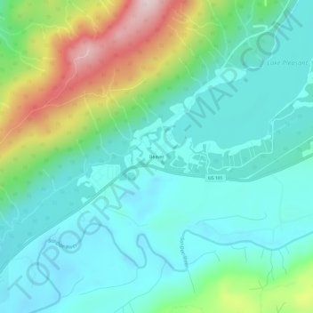 Beaver topographic map, elevation, terrain