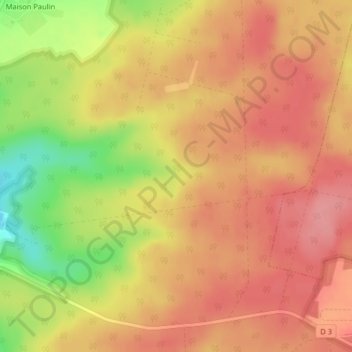 La Vendue topographic map, elevation, terrain