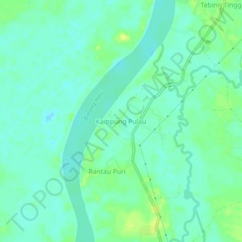 Kampung Pulau topographic map, elevation, terrain