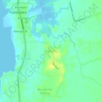 Canroma topographic map, elevation, terrain