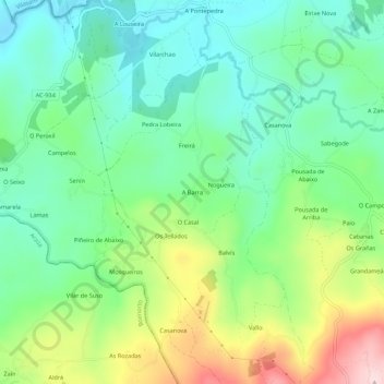 A Barra topographic map, elevation, terrain