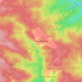 Hirschwald topographic map, elevation, terrain