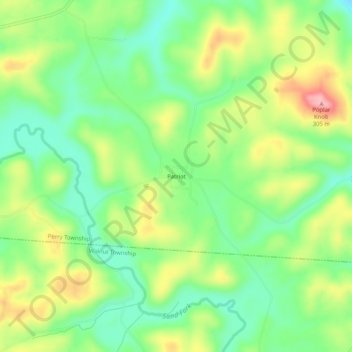 Patriot topographic map, elevation, terrain