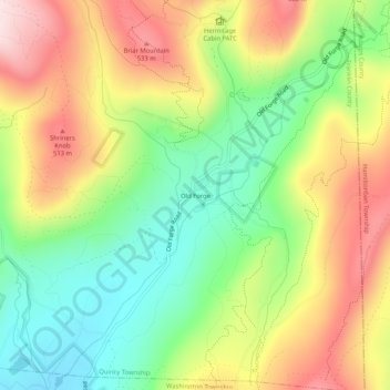 Old Forge topographic map, elevation, terrain