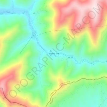 Holmes Mill topographic map, elevation, terrain