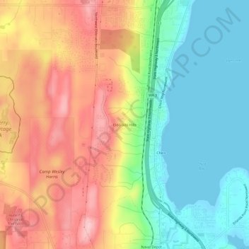 Eldorado Hills topographic map, elevation, terrain