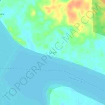 Oran topographic map, elevation, terrain