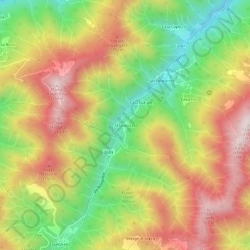 Stabiazzoni topographic map, elevation, terrain