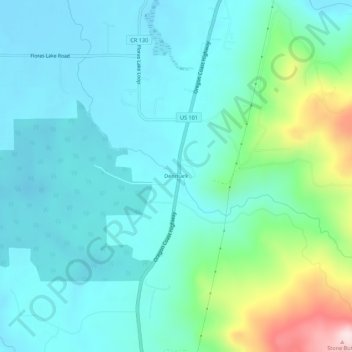 Denmark topographic map, elevation, terrain