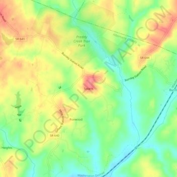 Solaris topographic map, elevation, terrain