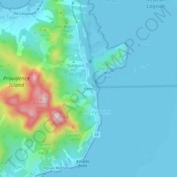 Bailey topographic map, elevation, terrain
