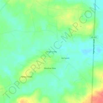 Green Valley topographic map, elevation, terrain
