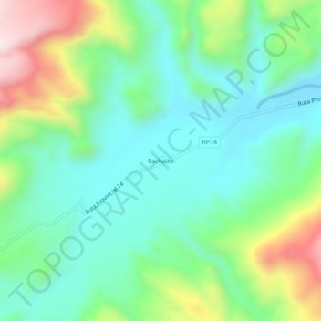 Rachaite topographic map, elevation, terrain