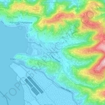 Fazan / Fasano topographic map, elevation, terrain