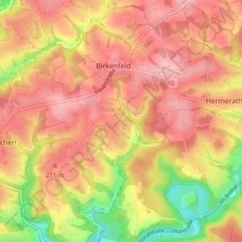 Krawinkel topographic map, elevation, terrain