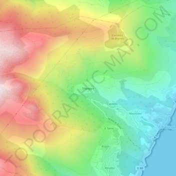 Silgaggia topographic map, elevation, terrain
